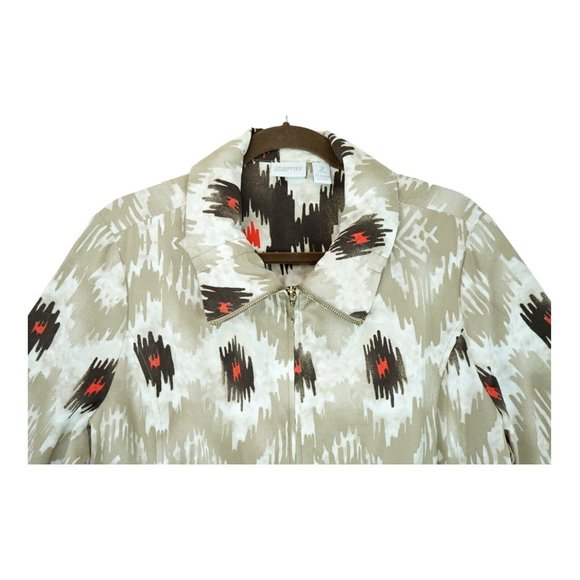 ZENERGY Women's Polyester Zip Front Jacket Elastic Waist Multicolor Size 2 - Picture 4 of 6